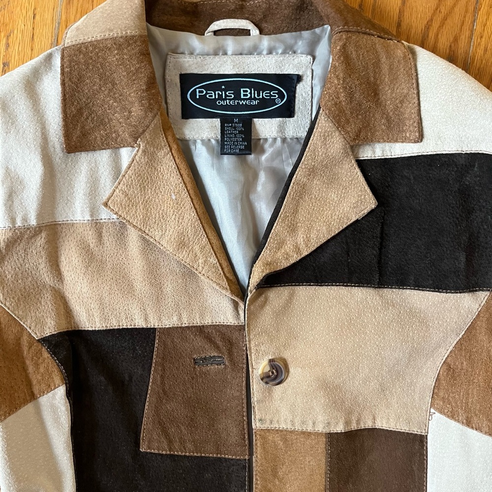 Vintage Paris Blues Patchwork Coat - Picture 3 of 6
